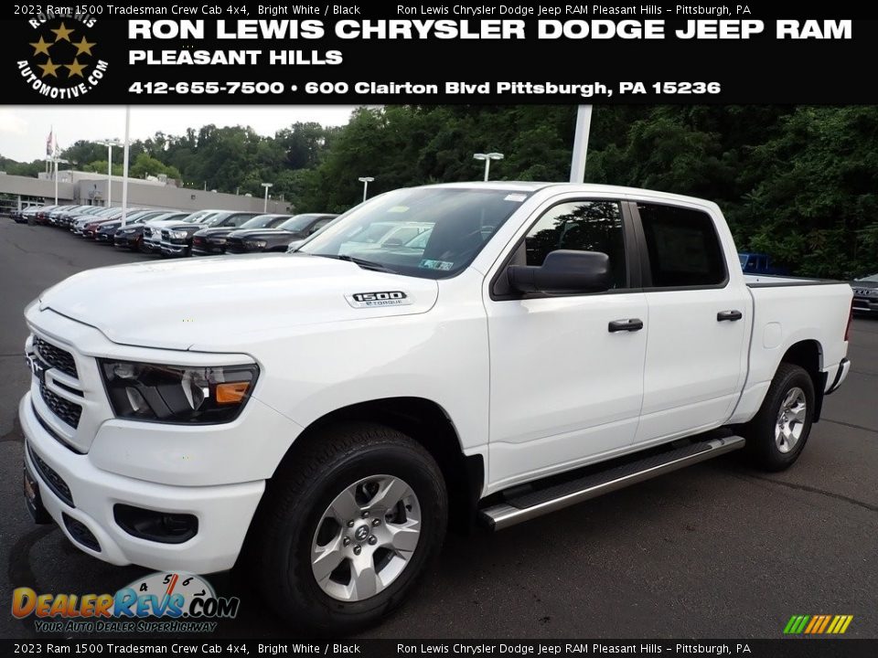 2023 Ram 1500 Tradesman Crew Cab 4x4 Bright White / Black Photo #1