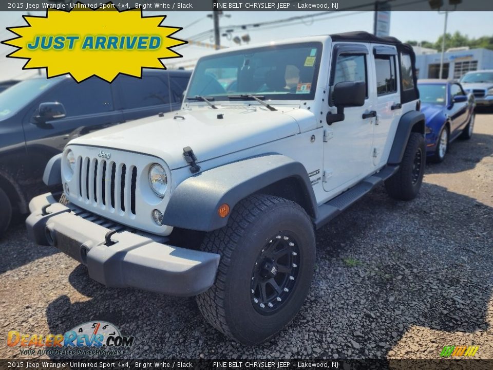 2015 Jeep Wrangler Unlimited Sport 4x4 Bright White / Black Photo #1