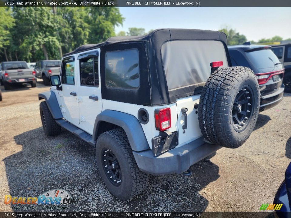 2015 Jeep Wrangler Unlimited Sport 4x4 Bright White / Black Photo #4