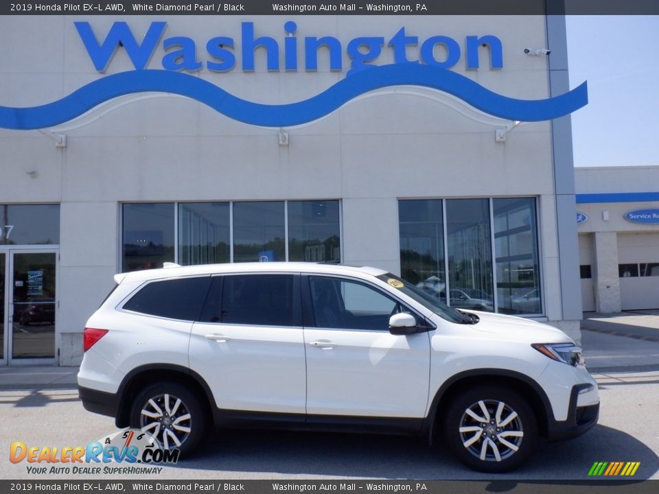 2019 Honda Pilot EX-L AWD White Diamond Pearl / Black Photo #2