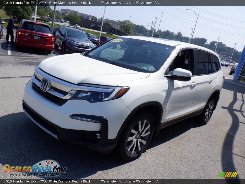 White Diamond Pearl 2019 Honda Pilot EX-L AWD Photo #6