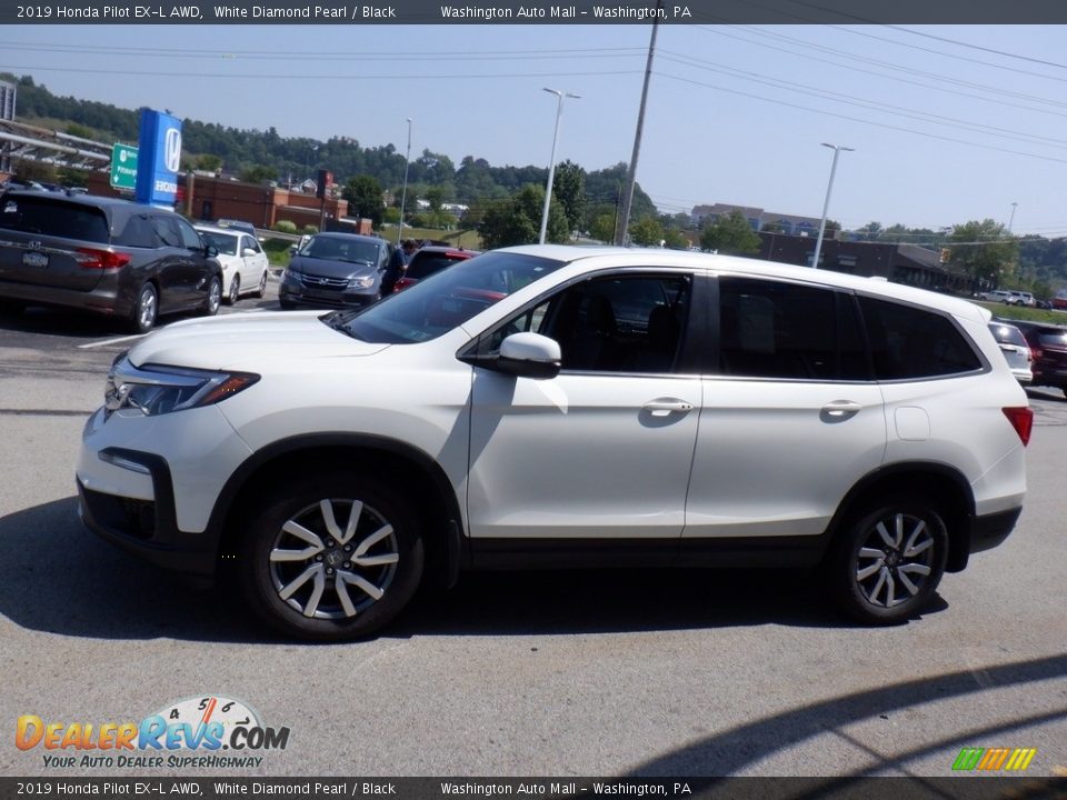 2019 Honda Pilot EX-L AWD White Diamond Pearl / Black Photo #7