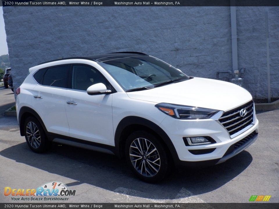 2020 Hyundai Tucson Ultimate AWD Winter White / Beige Photo #1