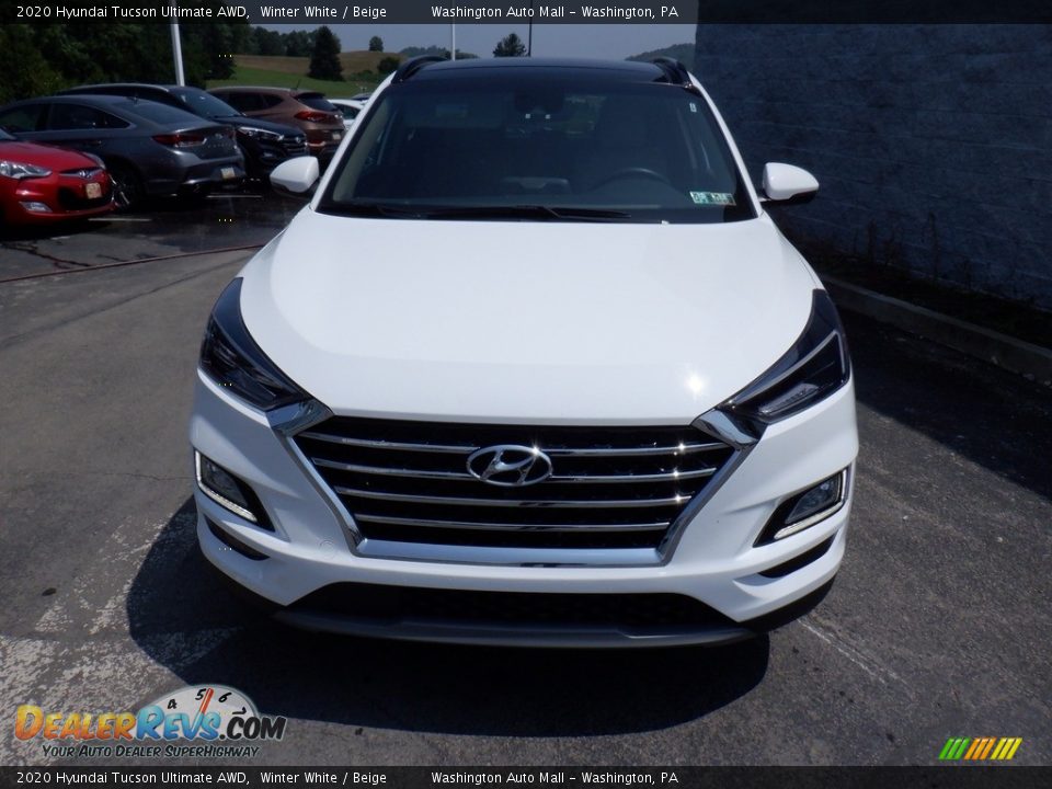 2020 Hyundai Tucson Ultimate AWD Winter White / Beige Photo #3