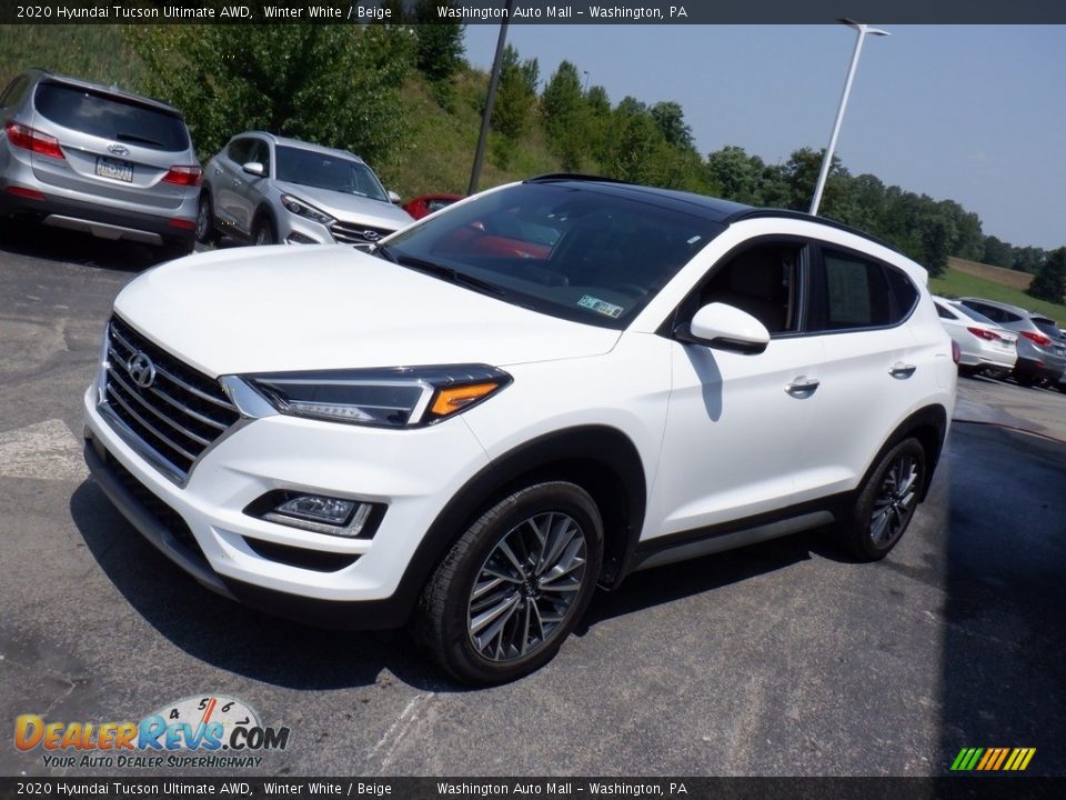 2020 Hyundai Tucson Ultimate AWD Winter White / Beige Photo #4