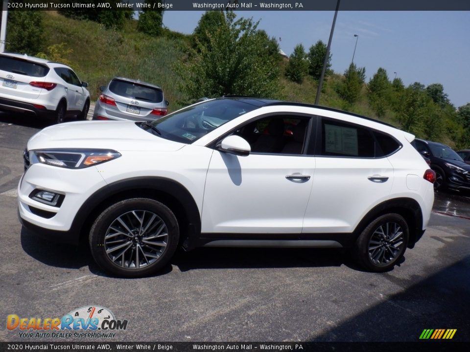 2020 Hyundai Tucson Ultimate AWD Winter White / Beige Photo #5