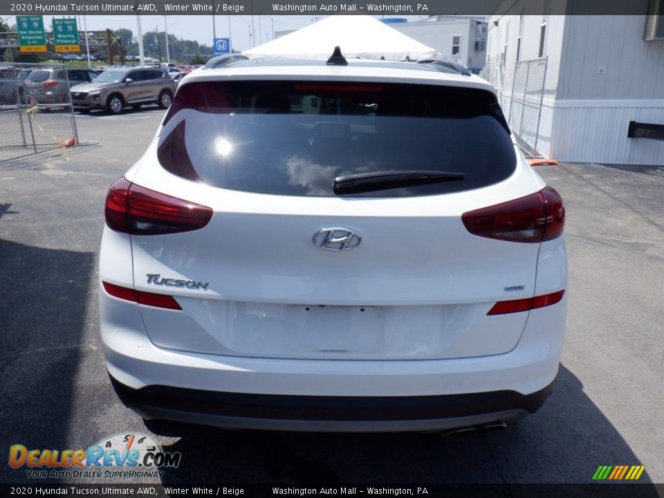 2020 Hyundai Tucson Ultimate AWD Winter White / Beige Photo #7