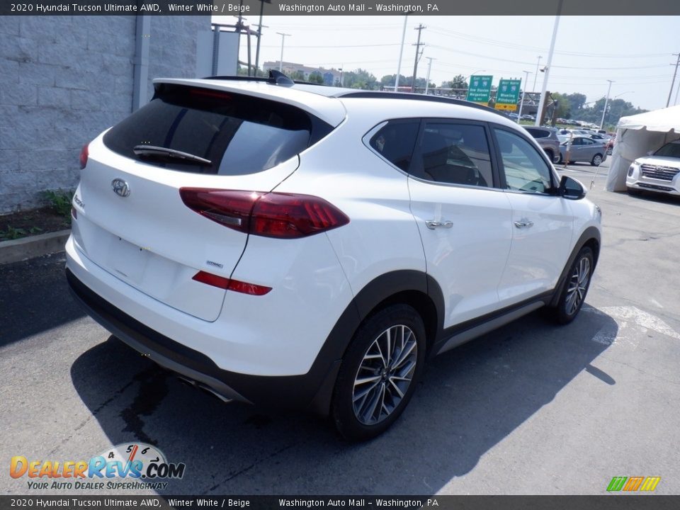 2020 Hyundai Tucson Ultimate AWD Winter White / Beige Photo #8