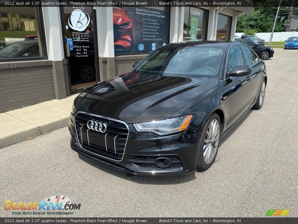 2012 Audi A6 3.0T quattro Sedan Phantom Black Pearl Effect / Nougat Brown Photo #2