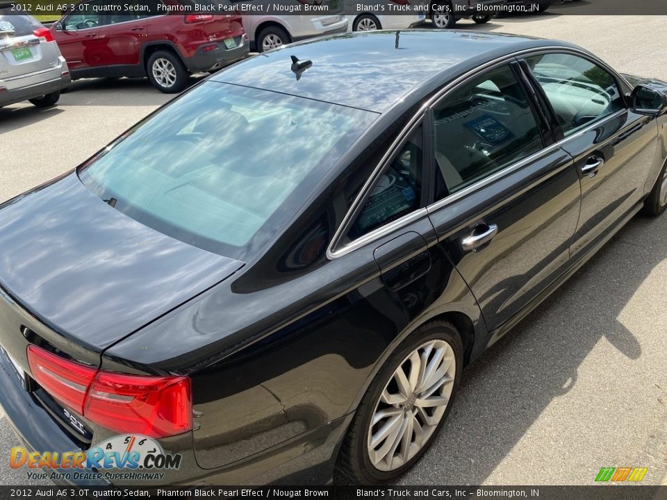 2012 Audi A6 3.0T quattro Sedan Phantom Black Pearl Effect / Nougat Brown Photo #4