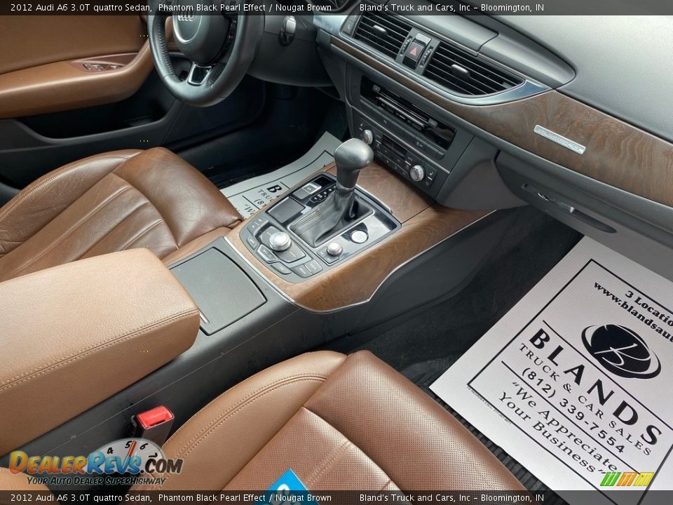 2012 Audi A6 3.0T quattro Sedan Phantom Black Pearl Effect / Nougat Brown Photo #28