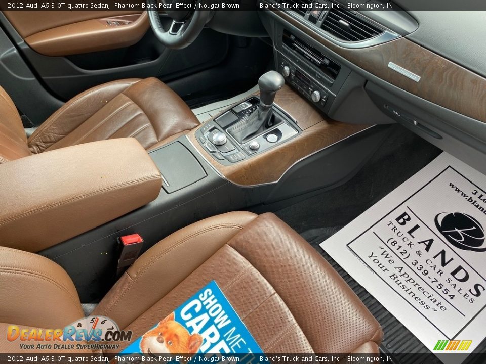 2012 Audi A6 3.0T quattro Sedan Phantom Black Pearl Effect / Nougat Brown Photo #29