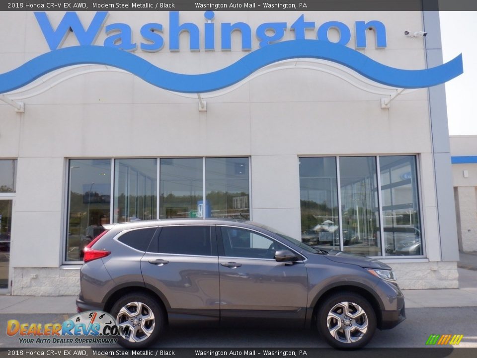 2018 Honda CR-V EX AWD Modern Steel Metallic / Black Photo #2