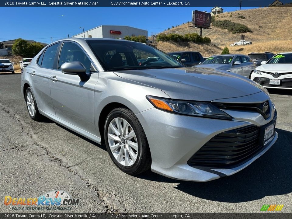 2018 Toyota Camry LE Celestial Silver Metallic / Ash Photo #1