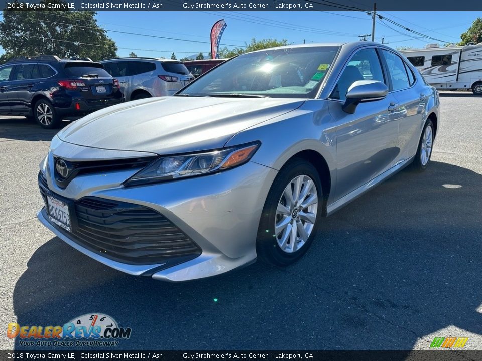 2018 Toyota Camry LE Celestial Silver Metallic / Ash Photo #3