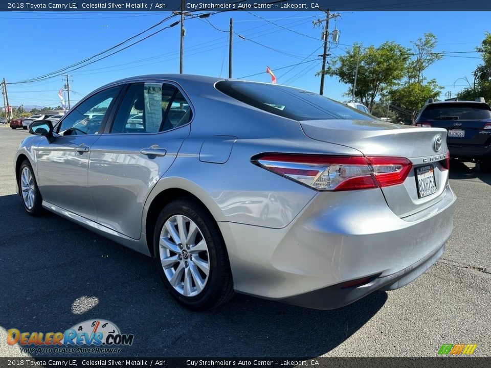 2018 Toyota Camry LE Celestial Silver Metallic / Ash Photo #4