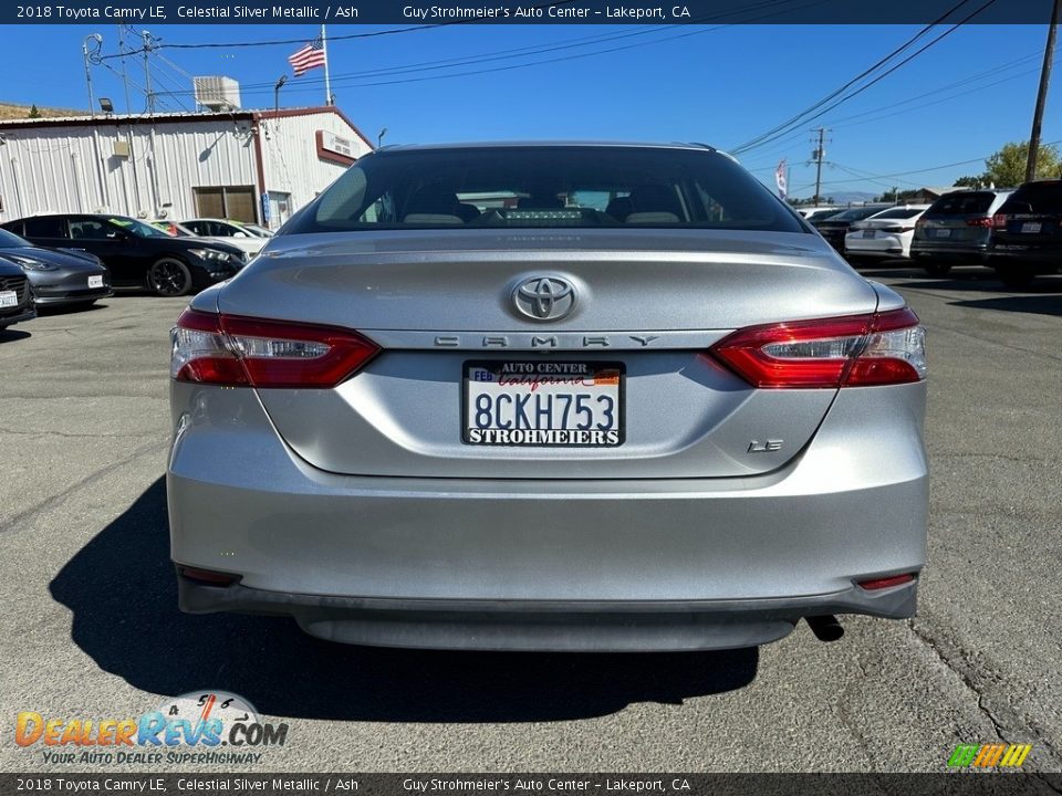 2018 Toyota Camry LE Celestial Silver Metallic / Ash Photo #5