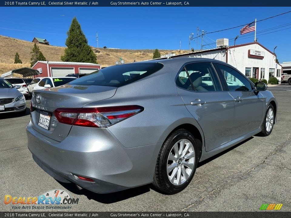 2018 Toyota Camry LE Celestial Silver Metallic / Ash Photo #6