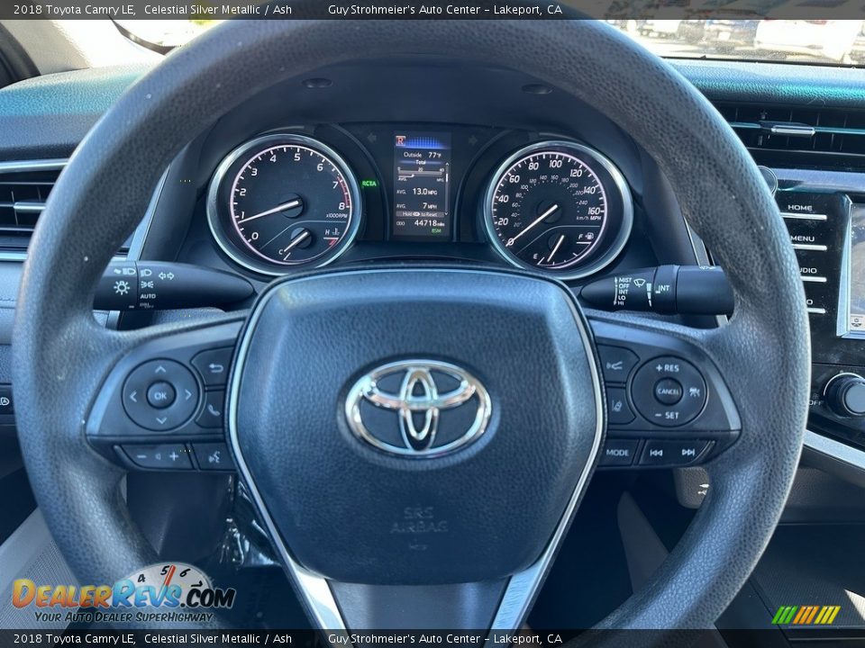 2018 Toyota Camry LE Celestial Silver Metallic / Ash Photo #8