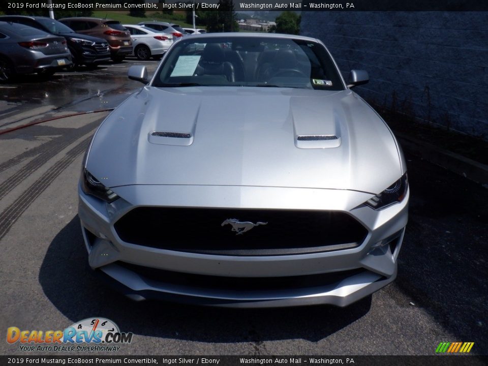 2019 Ford Mustang EcoBoost Premium Convertible Ingot Silver / Ebony Photo #8