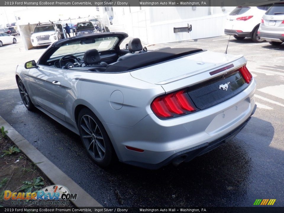 2019 Ford Mustang EcoBoost Premium Convertible Ingot Silver / Ebony Photo #10