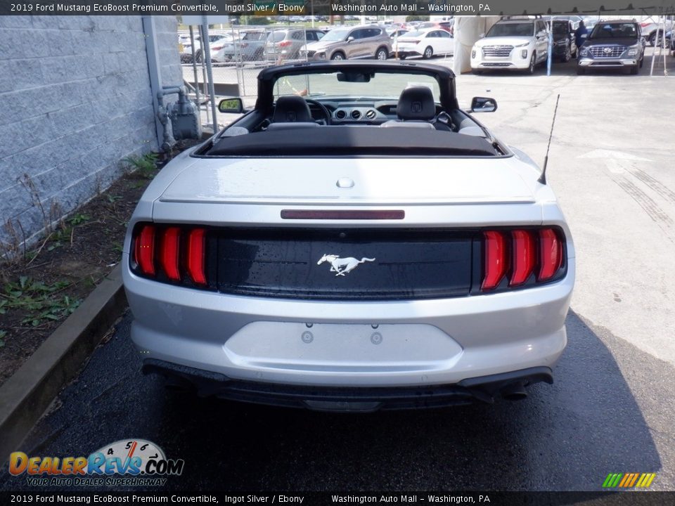 2019 Ford Mustang EcoBoost Premium Convertible Ingot Silver / Ebony Photo #11