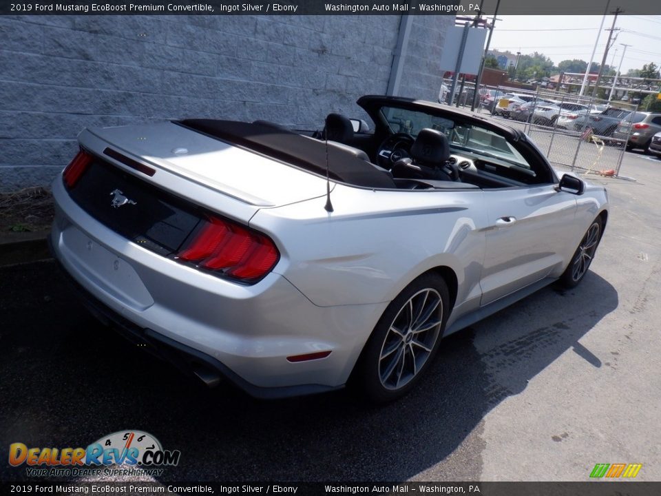 2019 Ford Mustang EcoBoost Premium Convertible Ingot Silver / Ebony Photo #12