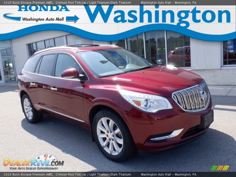 2016 Buick Enclave Premium AWD Crimson Red Tintcoat / Light Titanium/Dark Titanium Photo #1