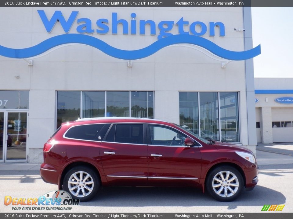 2016 Buick Enclave Premium AWD Crimson Red Tintcoat / Light Titanium/Dark Titanium Photo #2