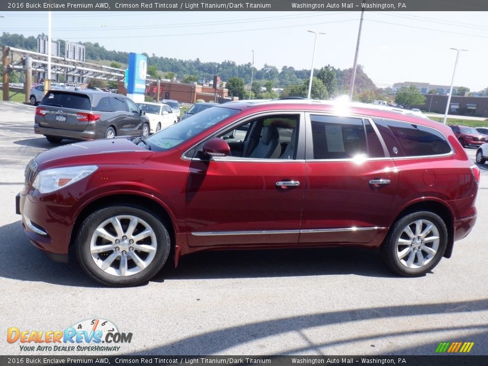 2016 Buick Enclave Premium AWD Crimson Red Tintcoat / Light Titanium/Dark Titanium Photo #7