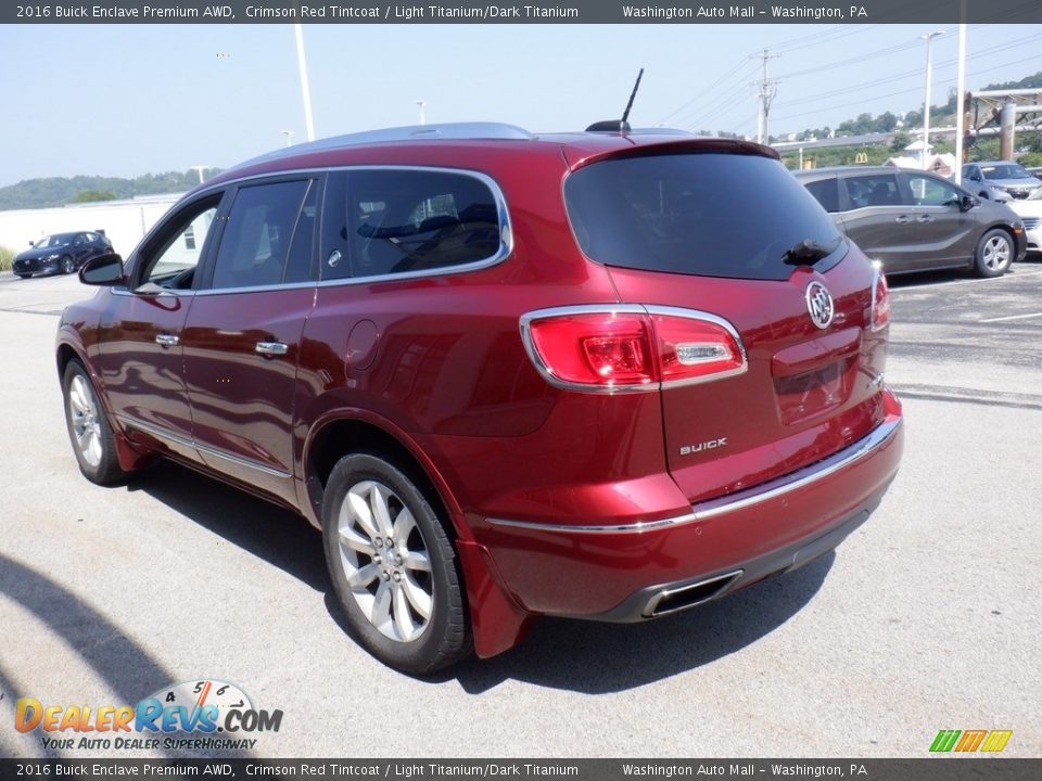 2016 Buick Enclave Premium AWD Crimson Red Tintcoat / Light Titanium/Dark Titanium Photo #8