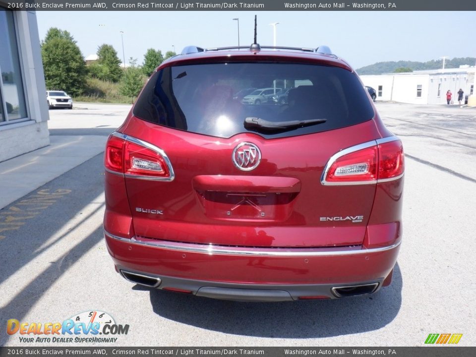 2016 Buick Enclave Premium AWD Crimson Red Tintcoat / Light Titanium/Dark Titanium Photo #9