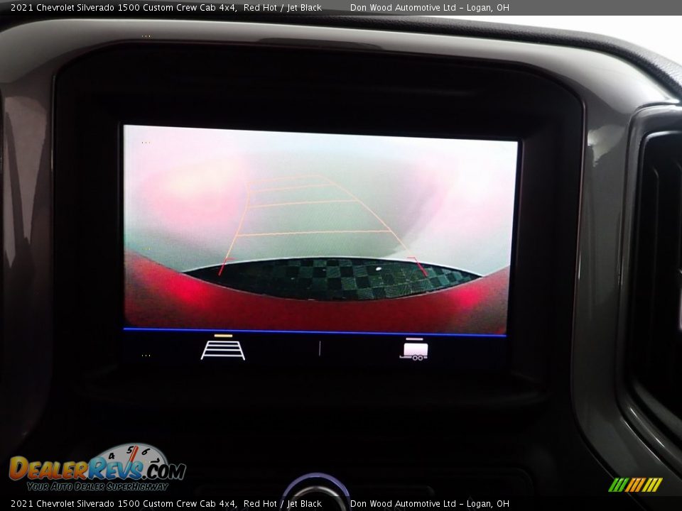 2021 Chevrolet Silverado 1500 Custom Crew Cab 4x4 Red Hot / Jet Black Photo #3
