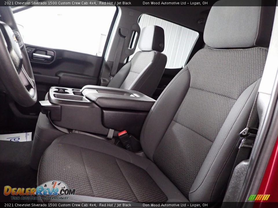 2021 Chevrolet Silverado 1500 Custom Crew Cab 4x4 Red Hot / Jet Black Photo #12