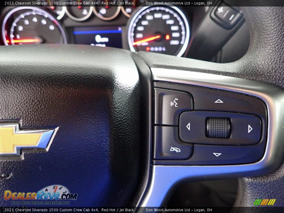2021 Chevrolet Silverado 1500 Custom Crew Cab 4x4 Red Hot / Jet Black Photo #15
