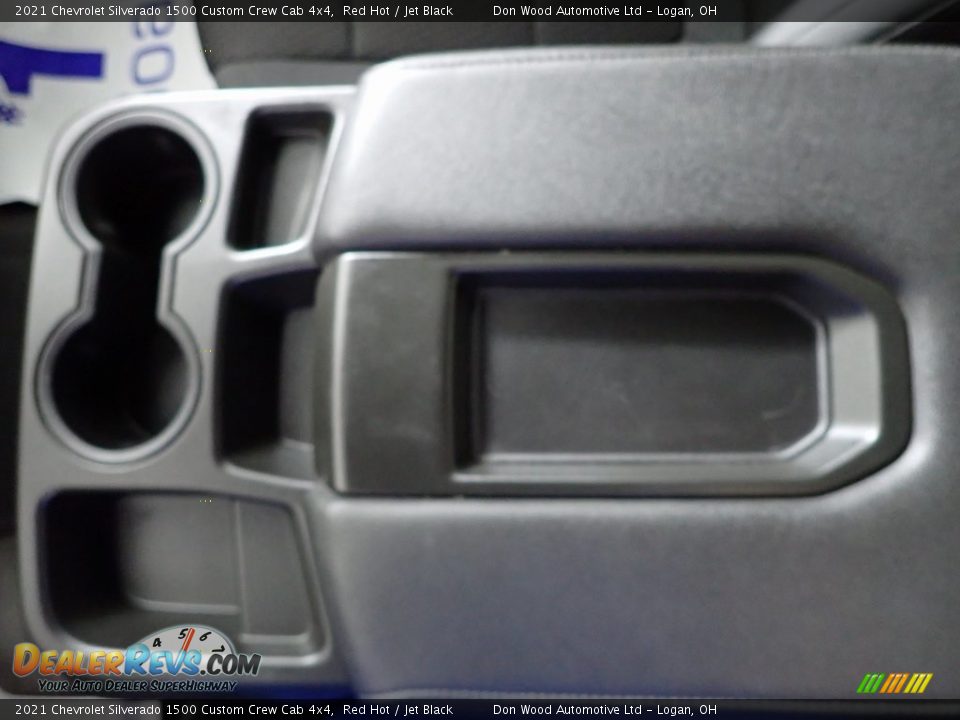 2021 Chevrolet Silverado 1500 Custom Crew Cab 4x4 Red Hot / Jet Black Photo #19