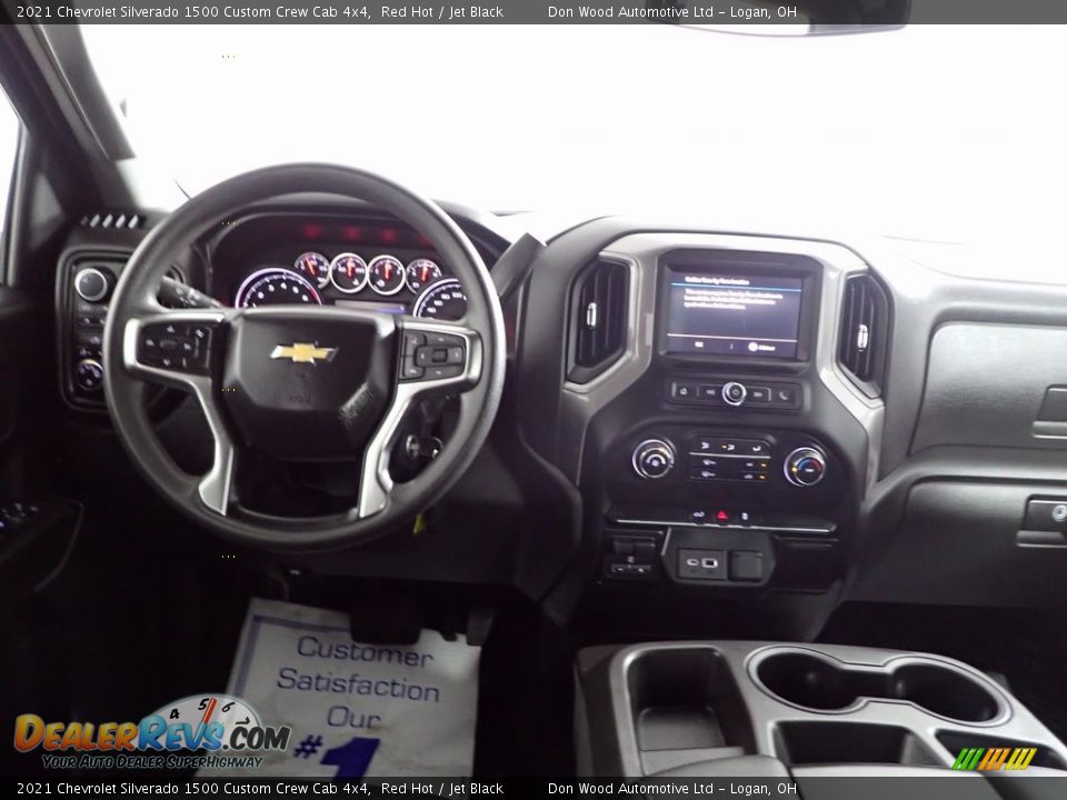 2021 Chevrolet Silverado 1500 Custom Crew Cab 4x4 Red Hot / Jet Black Photo #23