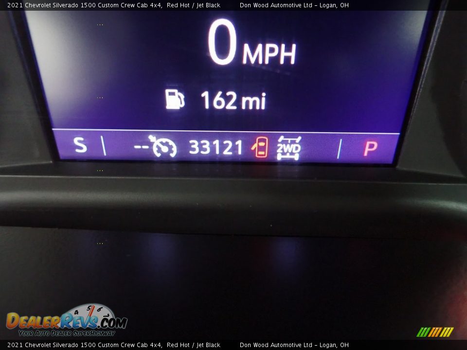 2021 Chevrolet Silverado 1500 Custom Crew Cab 4x4 Red Hot / Jet Black Photo #29