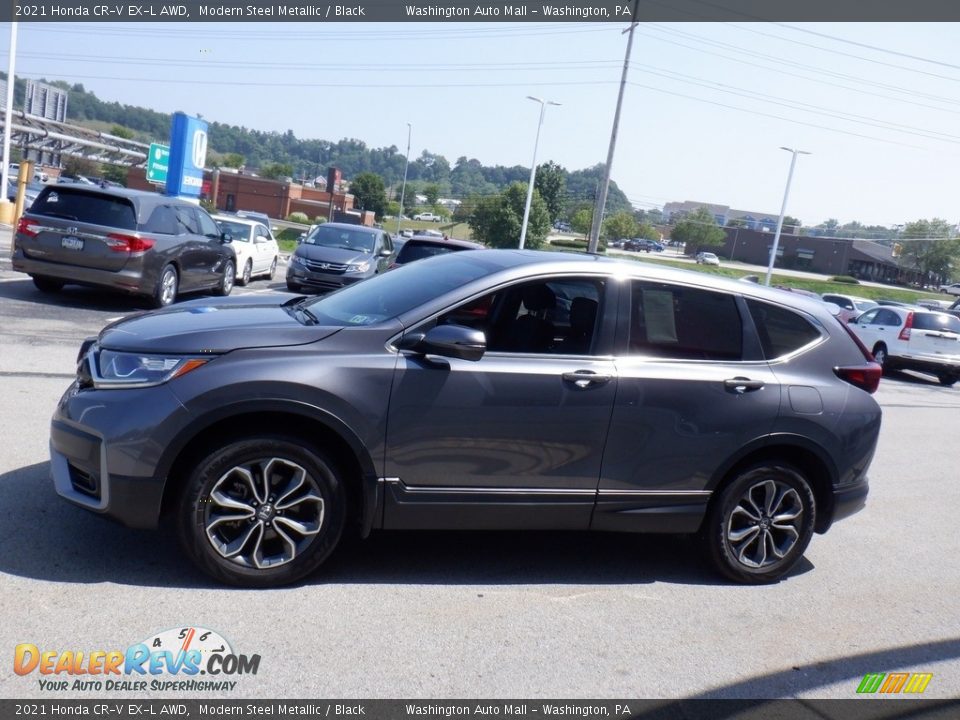 2021 Honda CR-V EX-L AWD Modern Steel Metallic / Black Photo #7