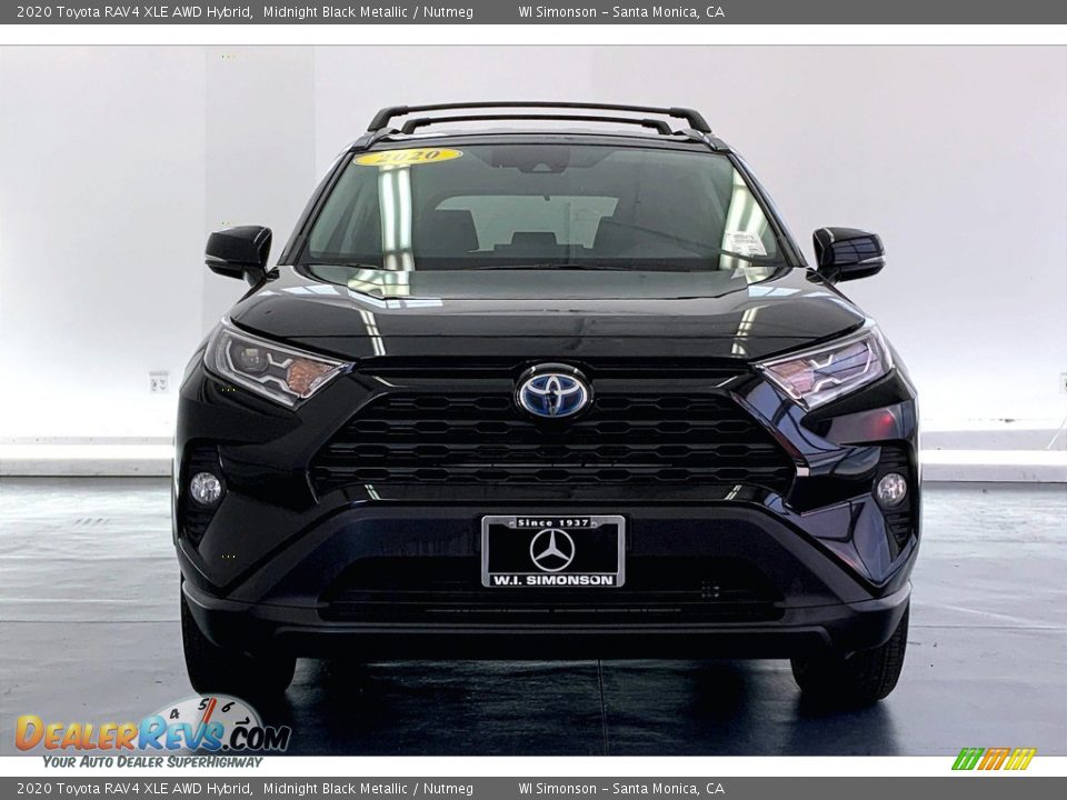 2020 Toyota RAV4 XLE AWD Hybrid Midnight Black Metallic / Nutmeg Photo #2