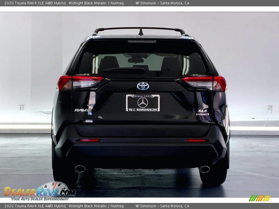 2020 Toyota RAV4 XLE AWD Hybrid Midnight Black Metallic / Nutmeg Photo #3