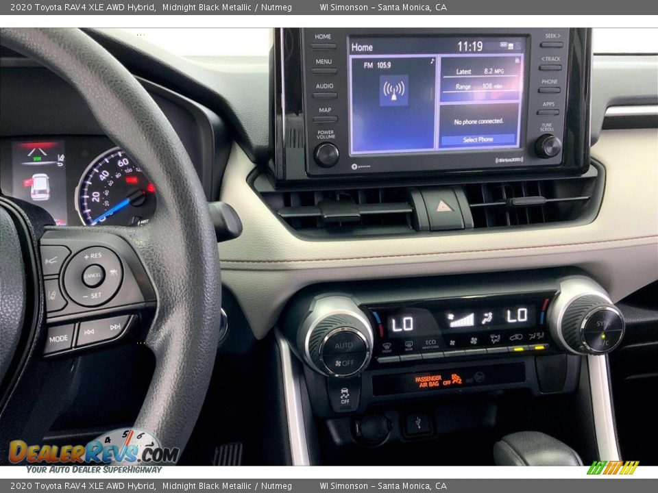 Controls of 2020 Toyota RAV4 XLE AWD Hybrid Photo #5