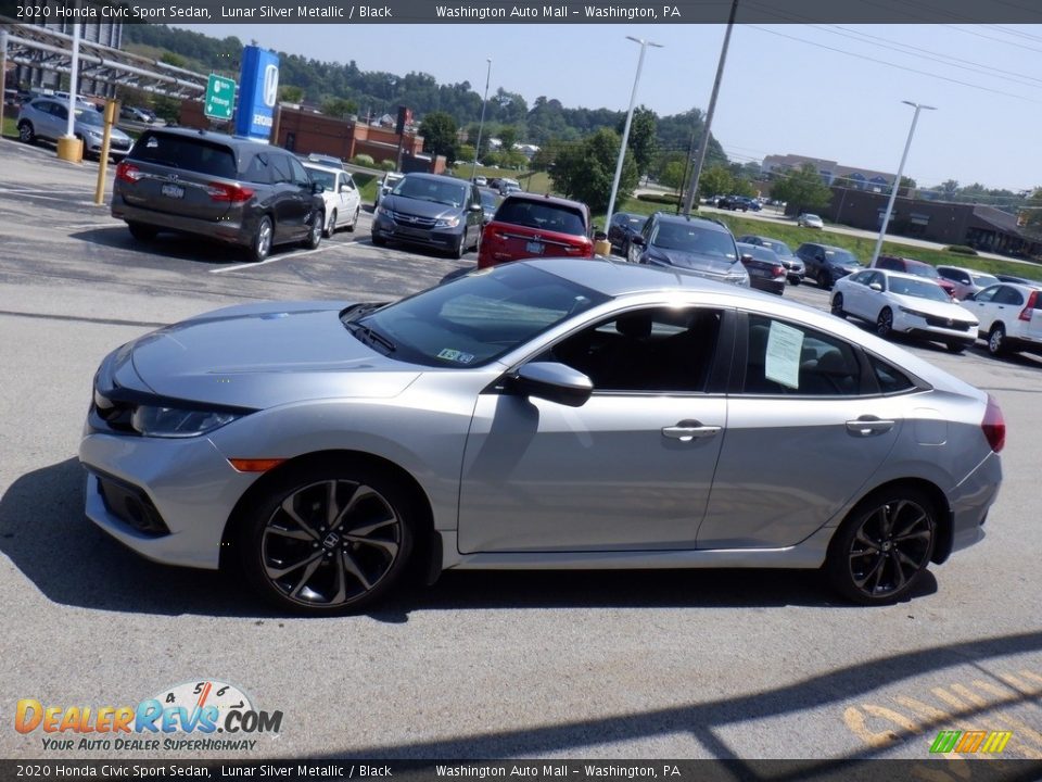 2020 Honda Civic Sport Sedan Lunar Silver Metallic / Black Photo #5