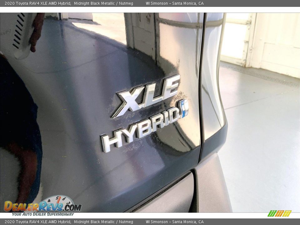 2020 Toyota RAV4 XLE AWD Hybrid Midnight Black Metallic / Nutmeg Photo #7