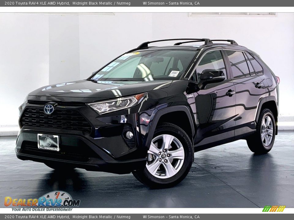 2020 Toyota RAV4 XLE AWD Hybrid Midnight Black Metallic / Nutmeg Photo #12