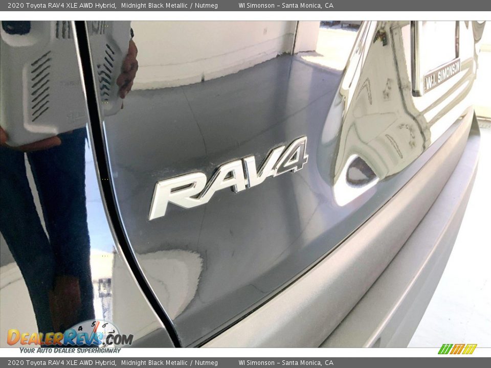 2020 Toyota RAV4 XLE AWD Hybrid Midnight Black Metallic / Nutmeg Photo #30
