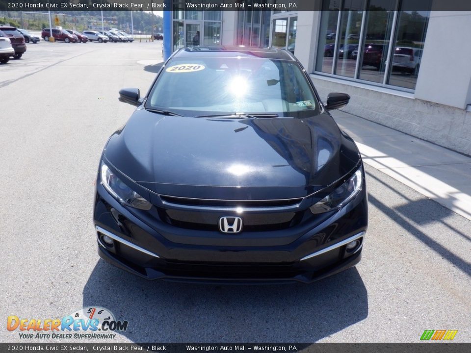 2020 Honda Civic EX Sedan Crystal Black Pearl / Black Photo #3