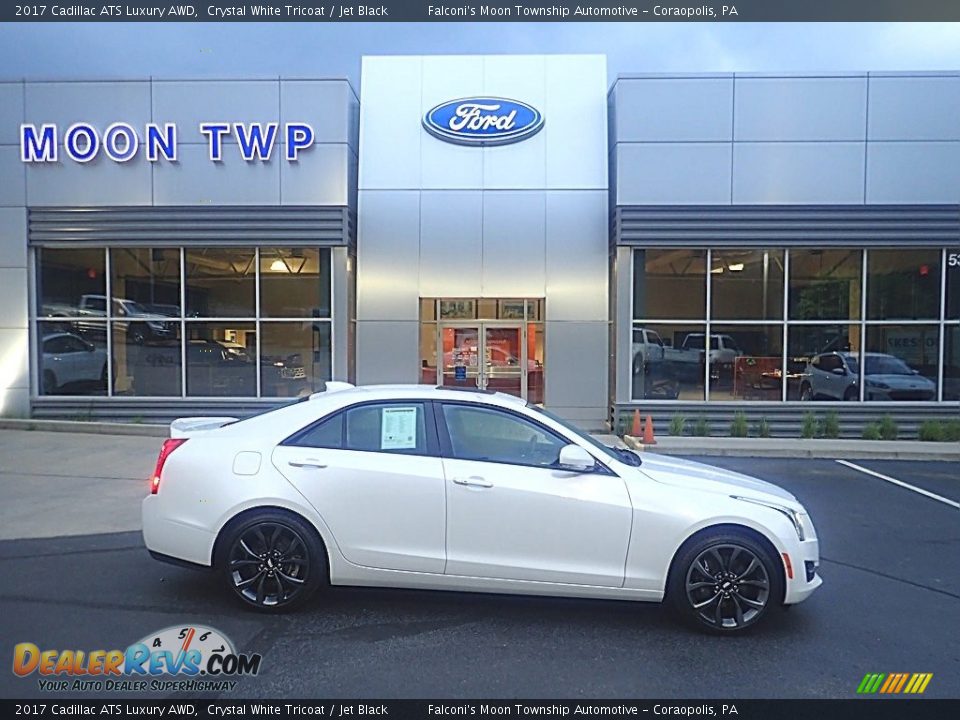 2017 Cadillac ATS Luxury AWD Crystal White Tricoat / Jet Black Photo #1