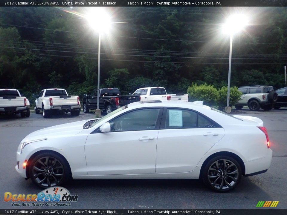 Crystal White Tricoat 2017 Cadillac ATS Luxury AWD Photo #6