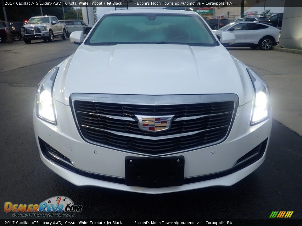 2017 Cadillac ATS Luxury AWD Crystal White Tricoat / Jet Black Photo #8